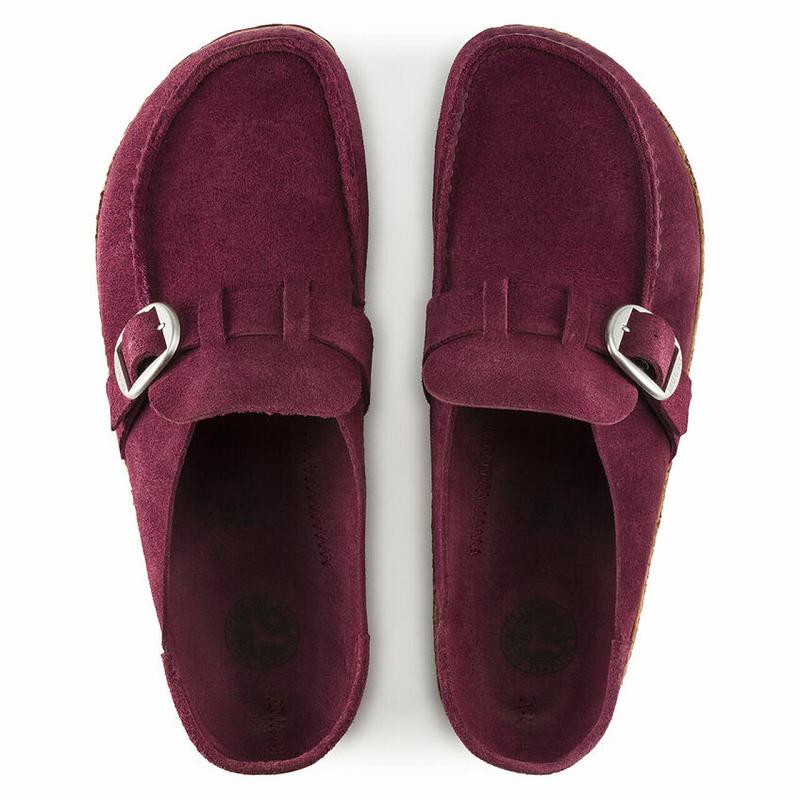 Birkenstock Buckley Ruskind Træsko Dame Bordeaux | DK 290OKI